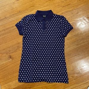 G/Fore Navy and white polka dot polo, XS, NWOT